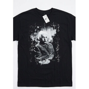 Albert Einstein Graphic T-Shirt - Equations & Galaxy - Men's XL - NWT